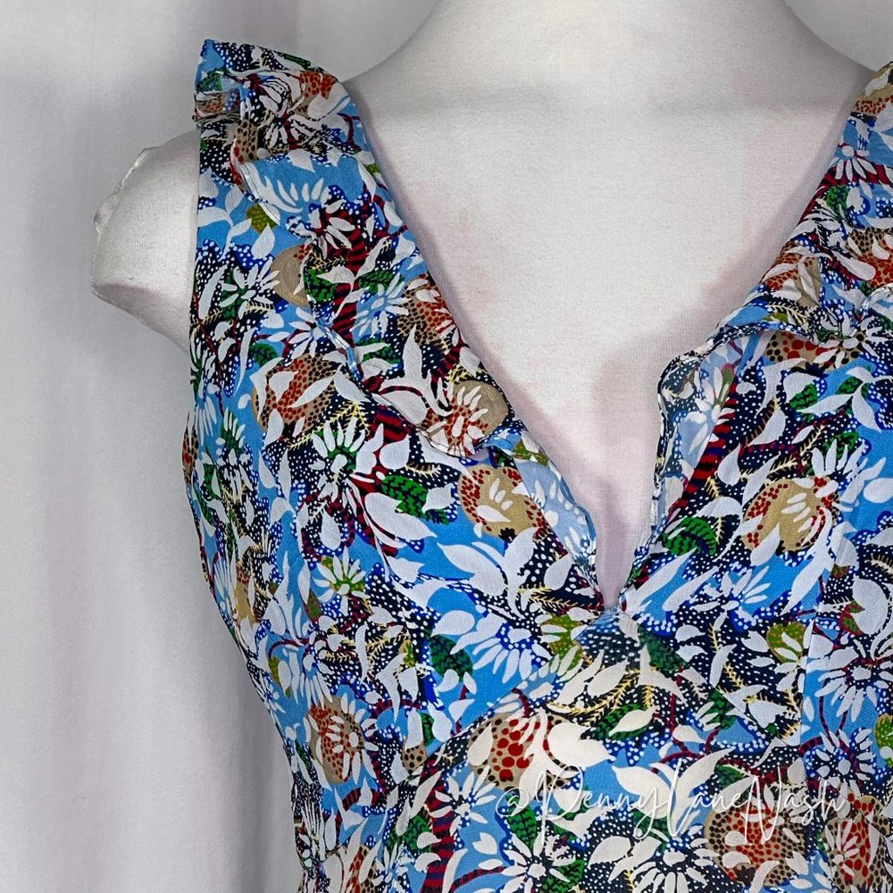 Saloni Floral Silk Holly Margerite Midi Dress - Picture 6 of 16